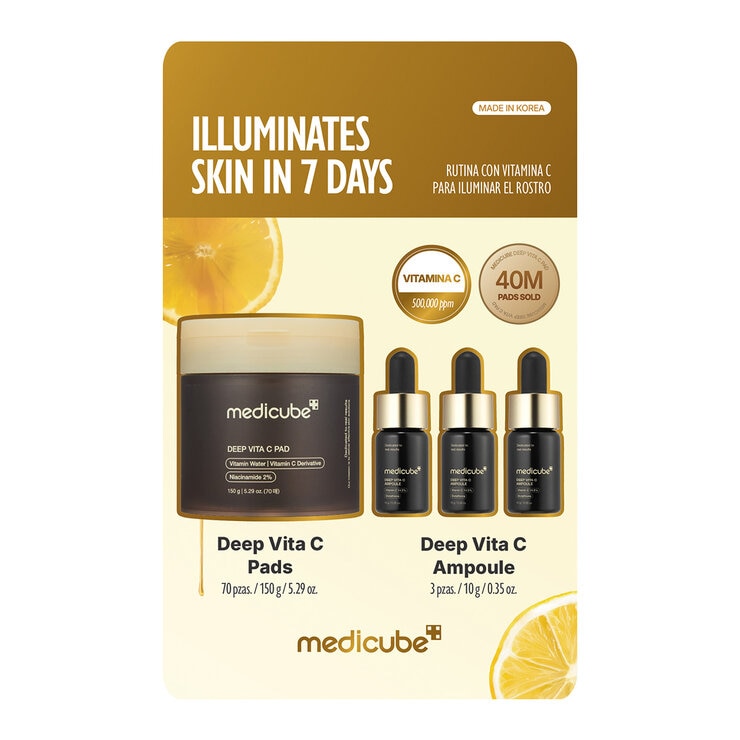 Medicube Vit C, Pads + Ampolleta
