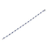Pulsera de Zafiro Azul, Oro Blanco de 14K