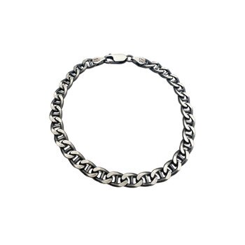 Avonza Men, Brazalete de Eslabones de Plata Italiana para Caballero