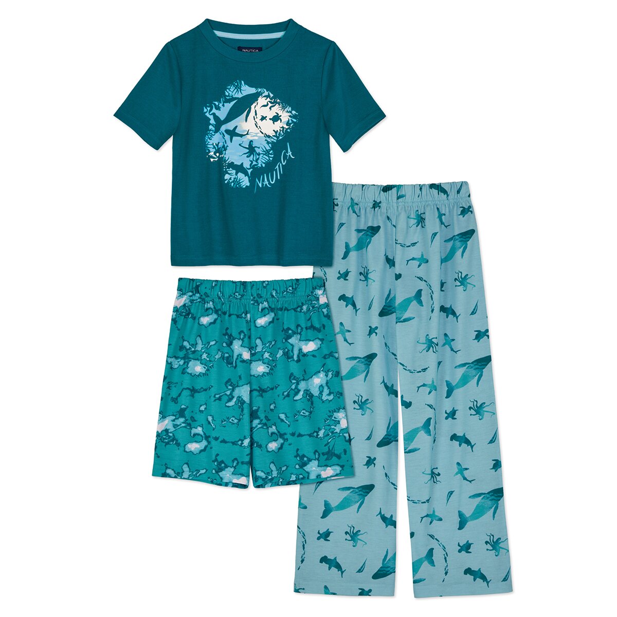 Nautica Pijama 3 piezas para Niños y Niñas Varias Tallas y Colores