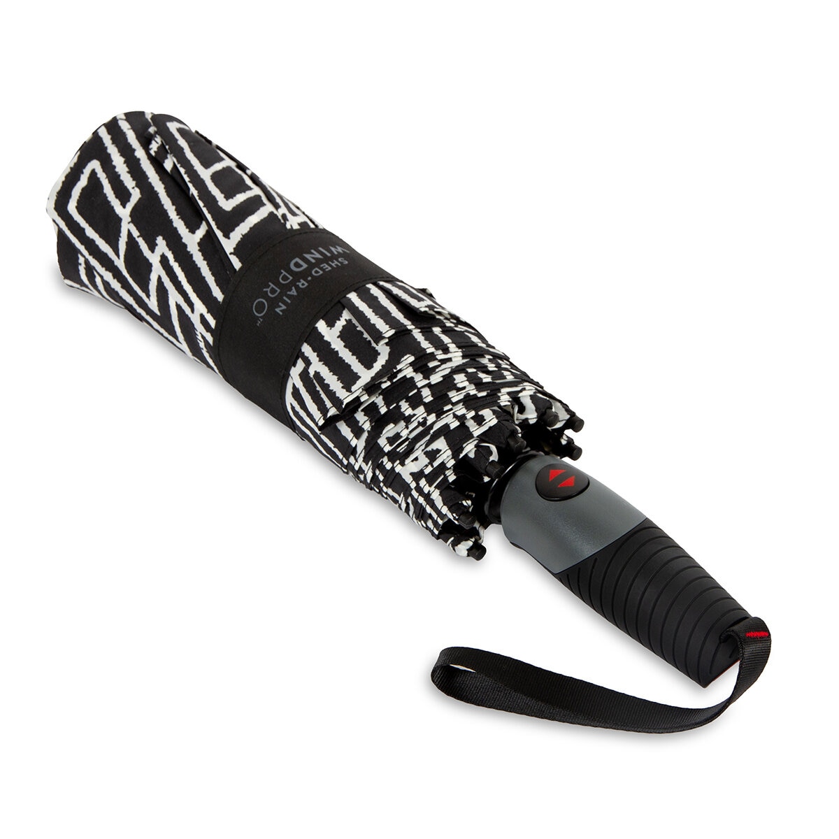 WindPro Paraguas Compacto 46 Pulgadas Blanco con Negro