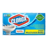 Clorox Paños Multiusos para Baño 30 pzas