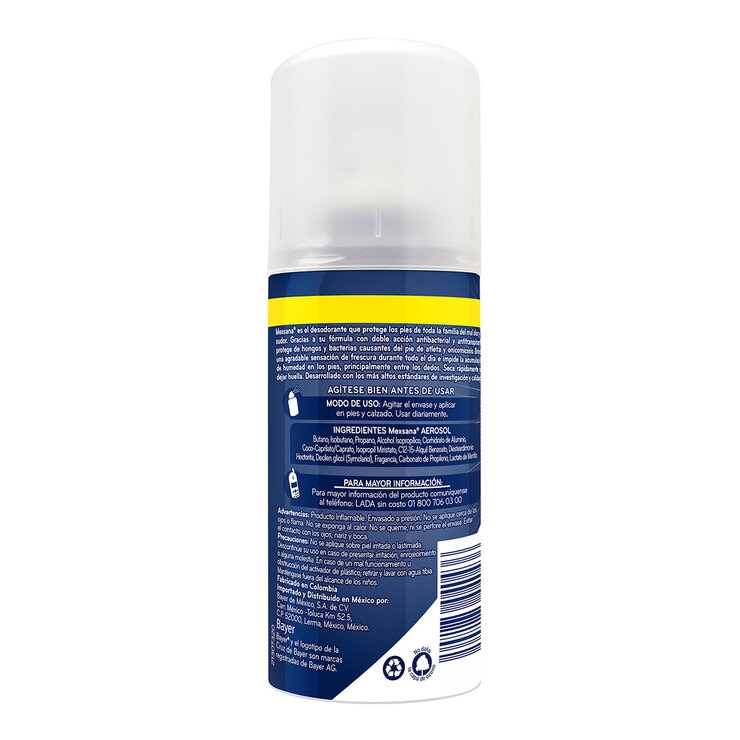 Mexsana Talco Spray Desodorante para Pies3 Frascos de 150mL c/u
