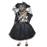 Disfraz de Catrina para Niñas, Negra 4 años