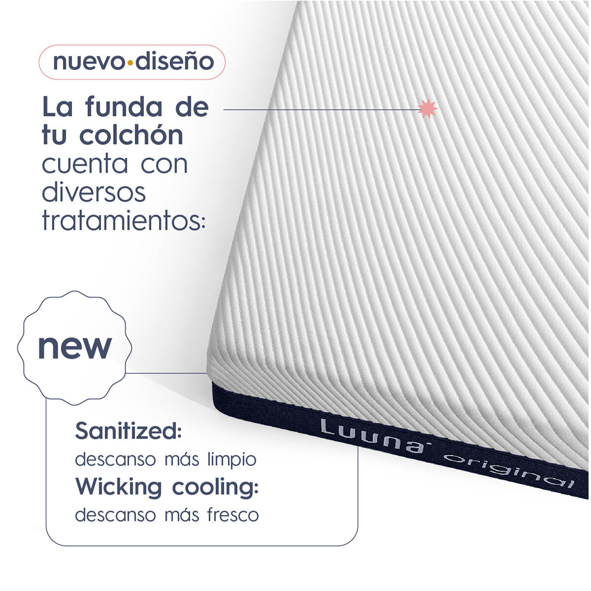 Luuna Colchón Original Memory Foam, Queen