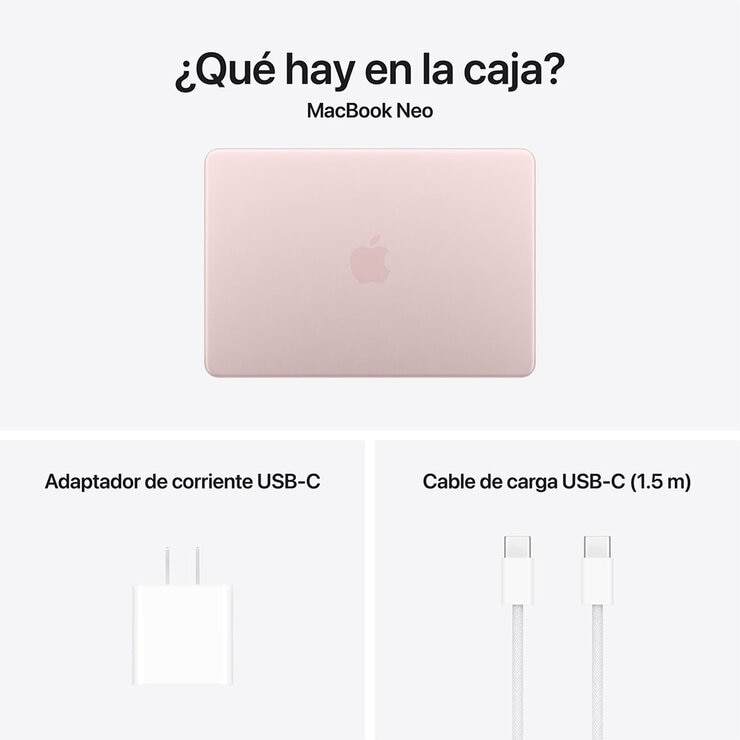 Apple MacBook Neo 13" A18 Pro 8GB 512GB SSD Rosa Rubor + Touch ID Apple MacBook Neo 13" A18 Pro 8GB 512GB SSD Rosa Rubor + Touch ID