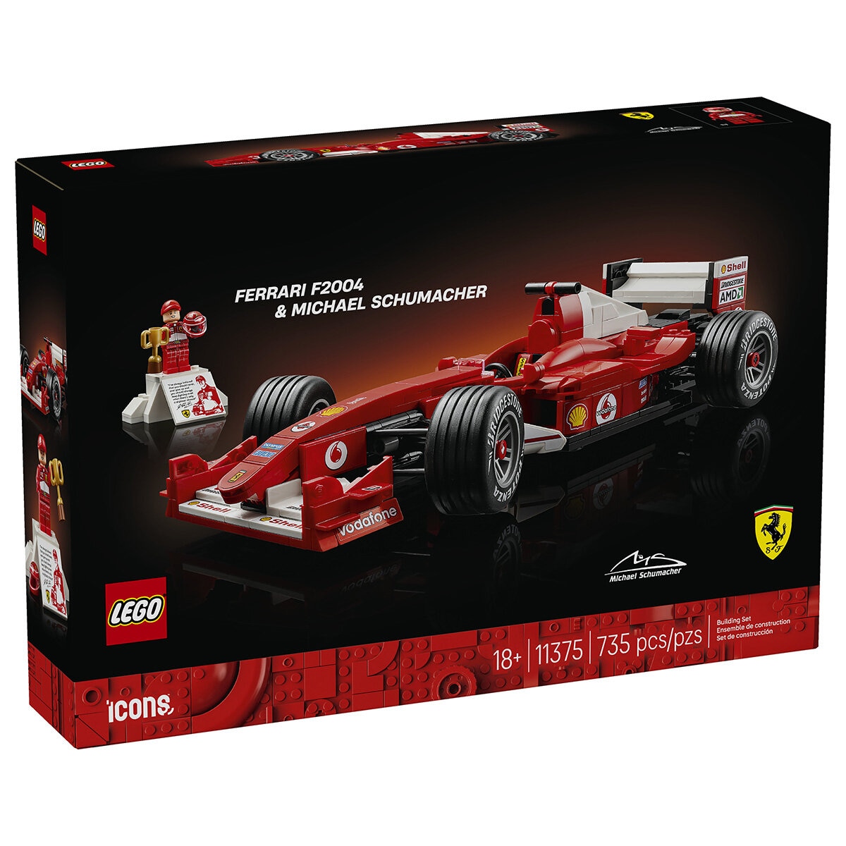 LEGO Icons, Ferrari F2004 y Michael Schumacher
