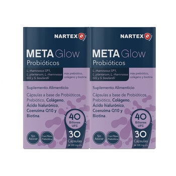 Meta Glow 2 Frascos de 30 Cápsulas c/u