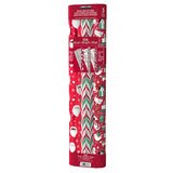 Kirkland Signature Paquete de 3 Rollos de Papel para Envolver con Diseños Navideños, Rojo con Blanco