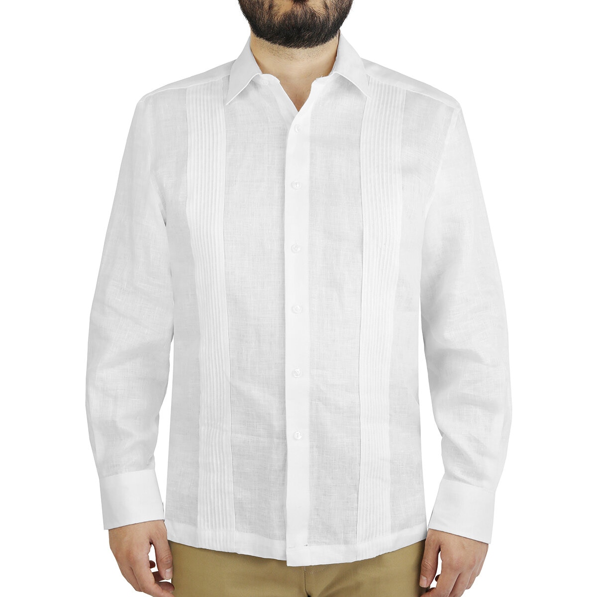 Uxmal by Manchester Guayabera 100% Lino, para Caballero, Varios Colores y Tallas