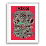 Black is Color, Ilustración con Marco, México Reta del Mundo, Verde y/o Rojo