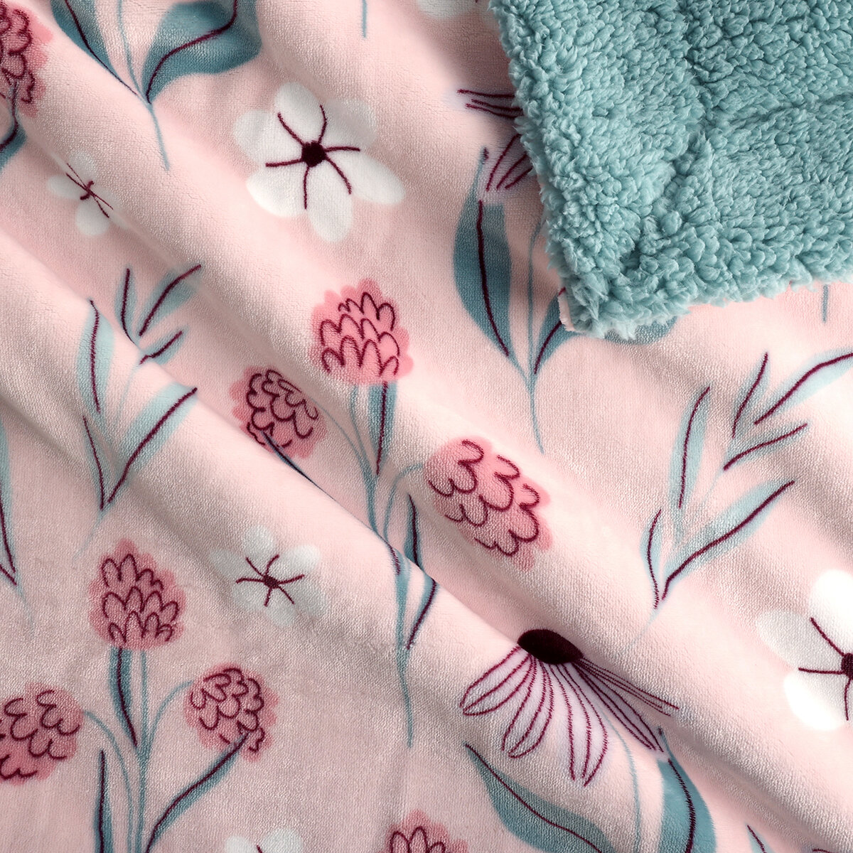 Life Comfort, Frazada Individual, Modelo Flores