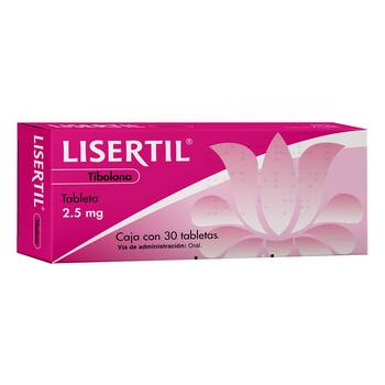 Lisertil Tibolona 2.5mg 30 Tabletas