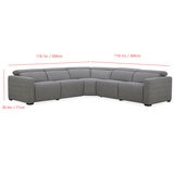 Aiden & Ivy, Sofá Seccional Reclinable de Tela con Sistema Eléctrico