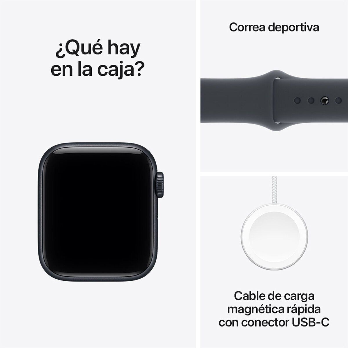 Apple Watch SE 3 (GPS + Celular) 44mm Aluminio Medianoche + Correa Deportiva Medianoche - Talla M/L
