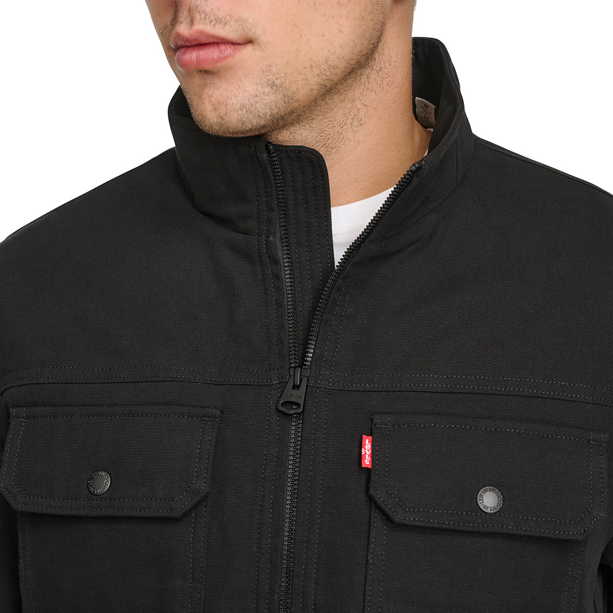 Levi's Chamarra para Caballero Negro Chica