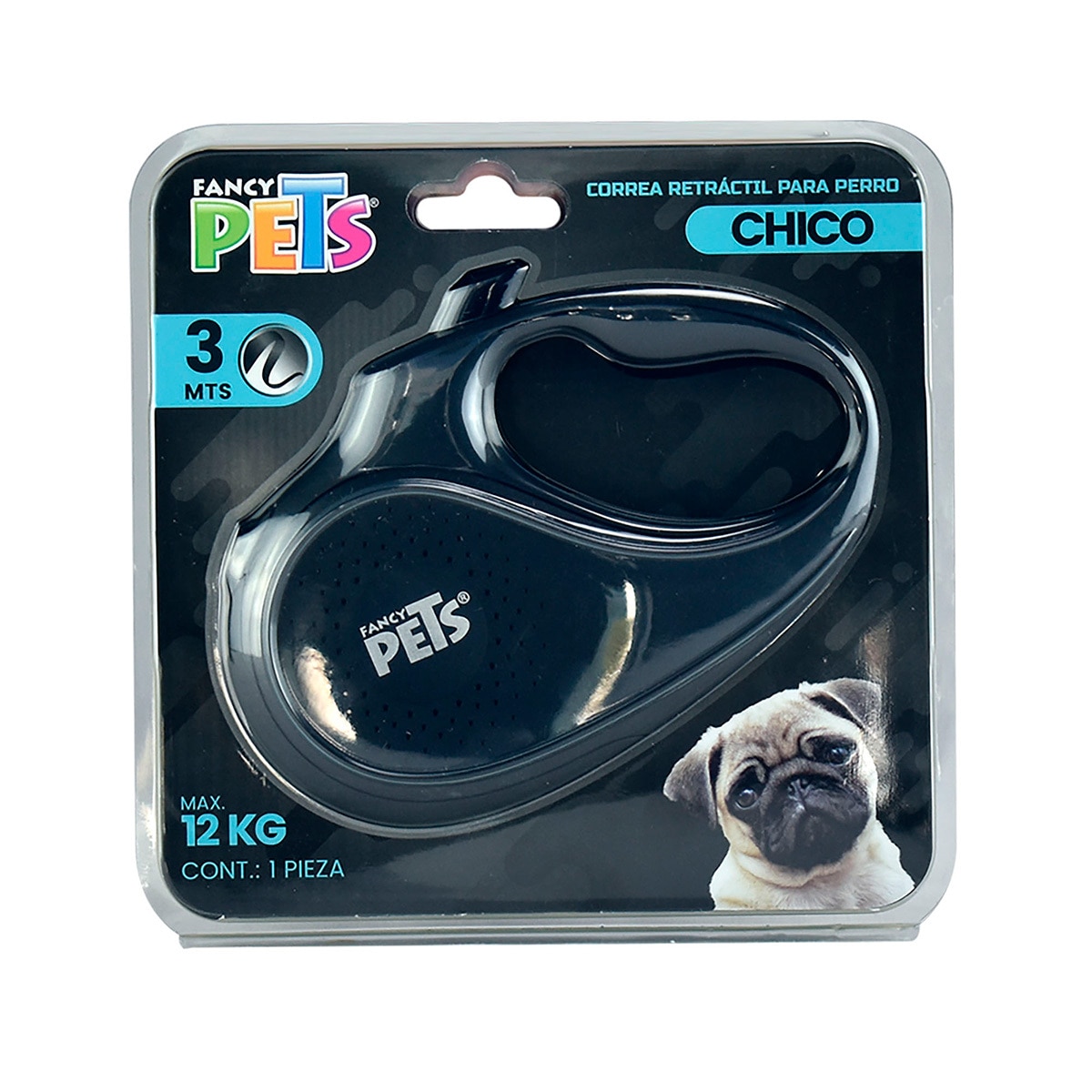 Correa Retráctil Chica Fancy Pets , Negro