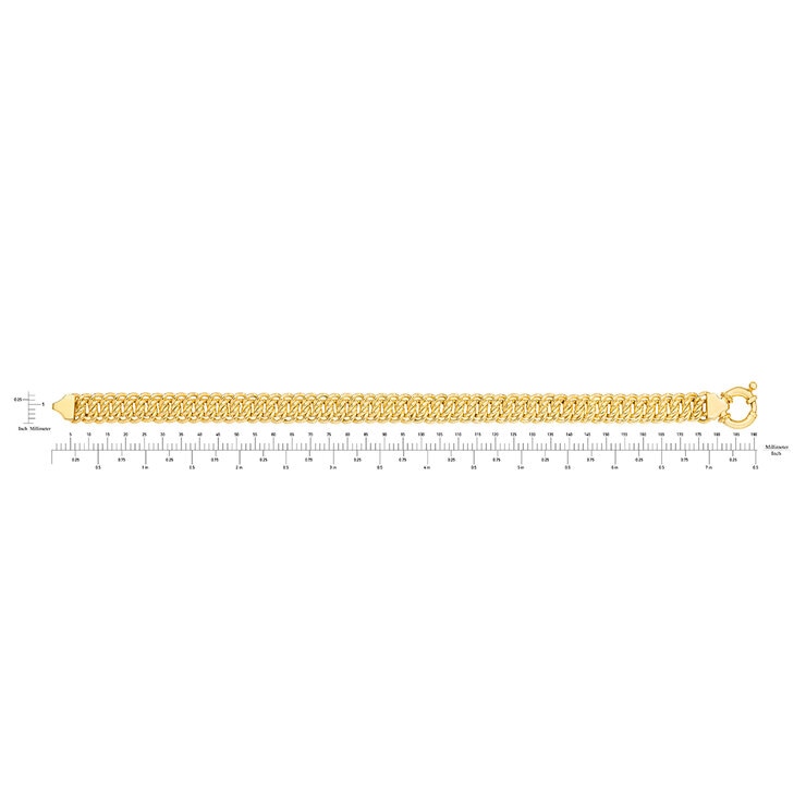 Pulsera, Eslabones Infinito, Oro Amarillo 14K, 19.05cm