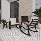 Grand Leisure, Caden Set Bistro de 3 Piezas tipo Mecedora Grand Leisure, Caden Set Bistro de 3 Piezas tipo Mecedora