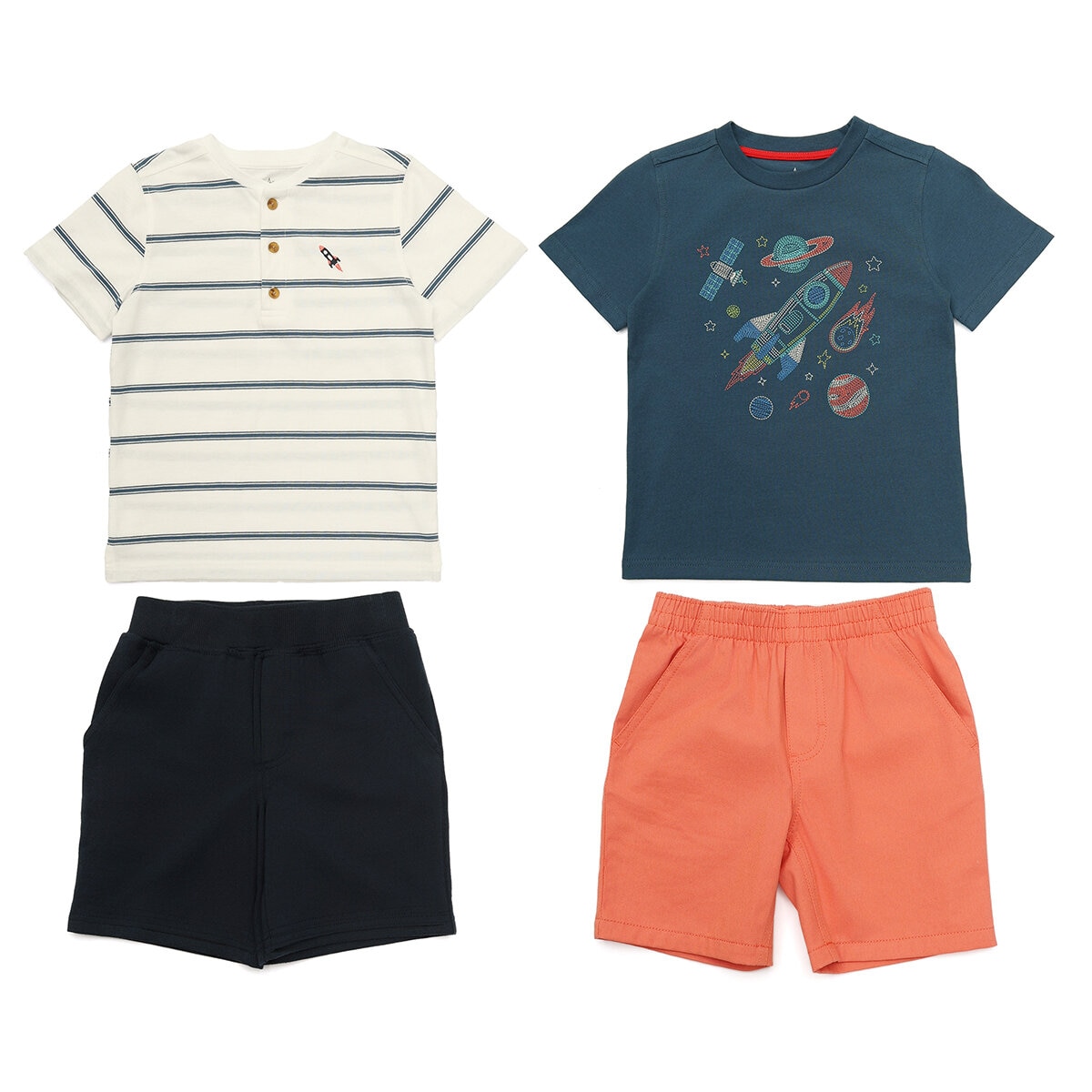 Kids Headquarters Conjunto 4 Piezas para Niños o Niñas Cohete espacial 3 Años