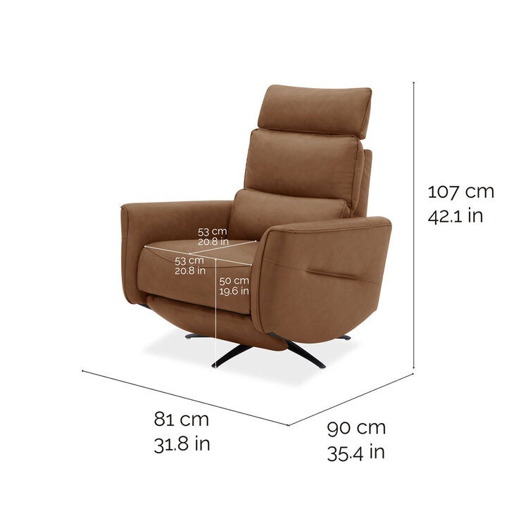 Aiden & Ivy, Sillón Reclinable Manual de Cuero Aiden & Ivy, Sillón Reclinable Manual de Cuero