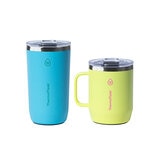 ThermoFlask Juego de 2 Tazas para Café con Aislamiento al Vacío 355 mL / 474 mL, Varios Colores