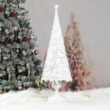 Árbol de Navidad Decorativo Metálico, Blanco 