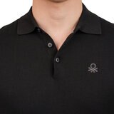 United Colors of Benetton Suéter tipo polo para Caballero Negro Chica