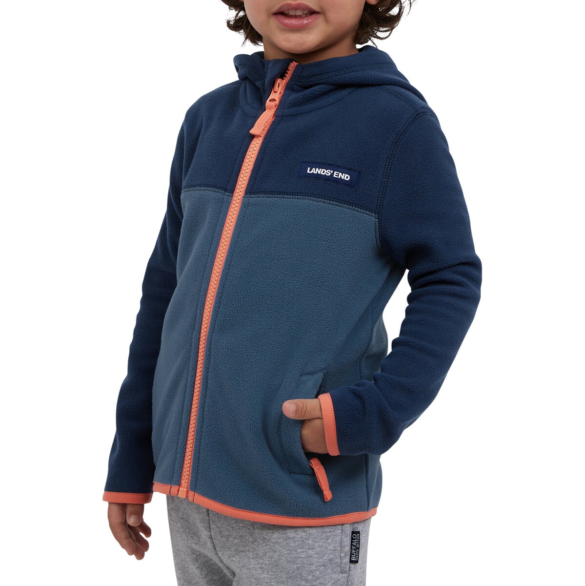 Lands' End Sudadera para Niños y Niñas Azul 4 Años