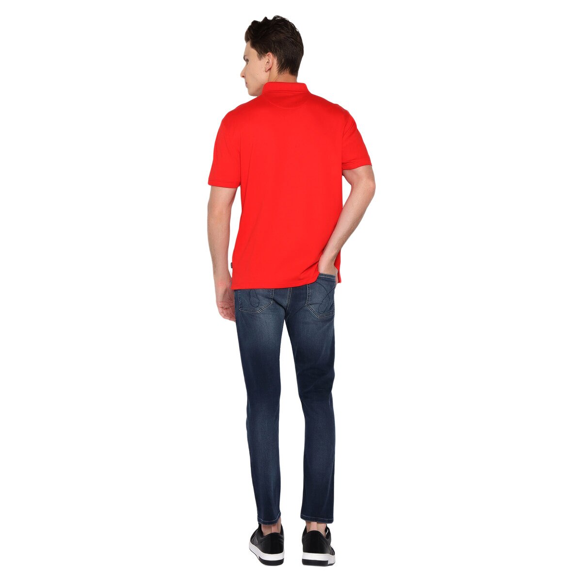 Calvin Klein Polo para Caballero Rojo Chica