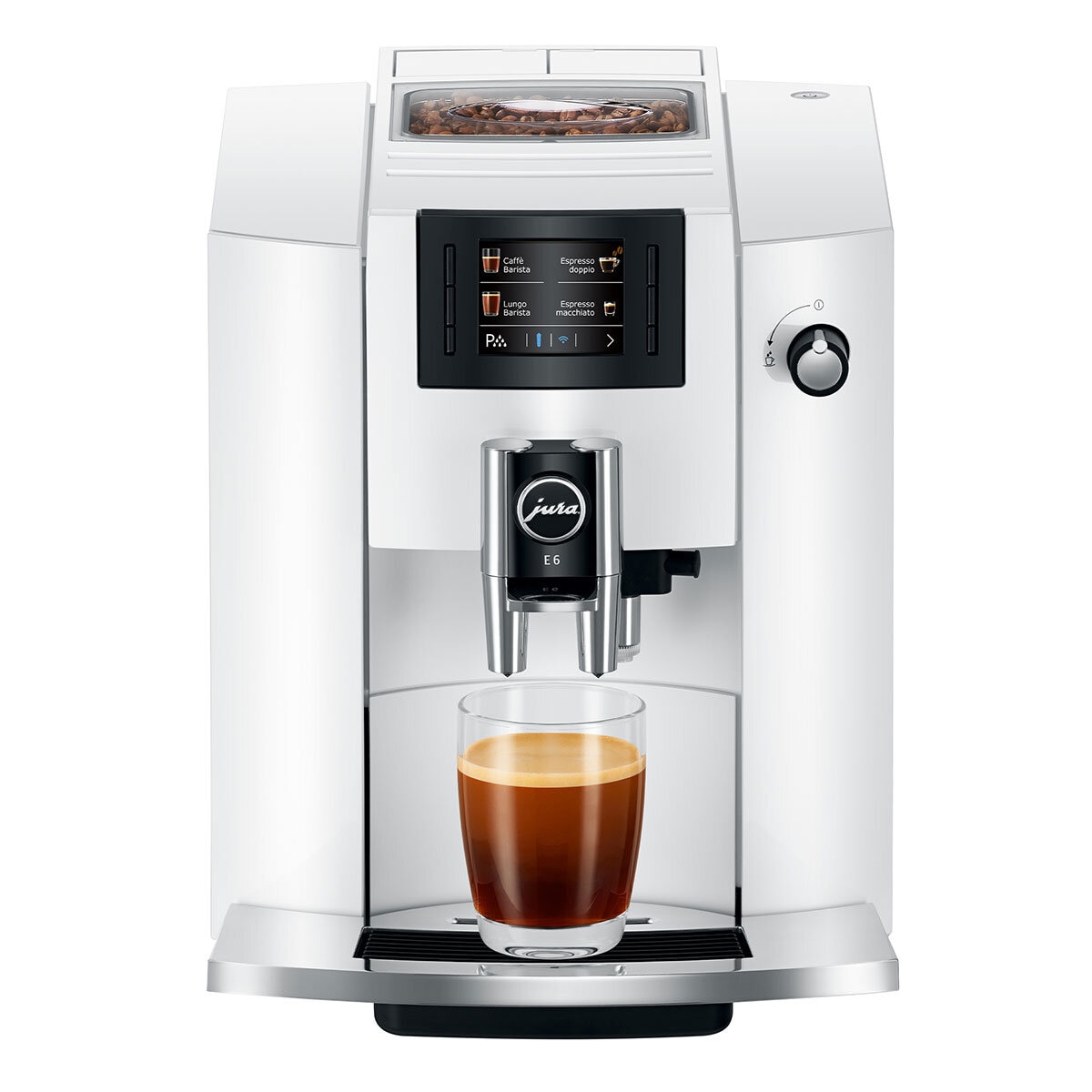  Jura E6 Máquina de café expreso automática y asequible con  fuerza de café programable (platino) paquete con cartucho de filtro  inteligente, tabletas de limpieza, bolsa de granos de café y recipiente 