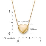 Dije de Corazon Inflado, Oro Amarillo 14K