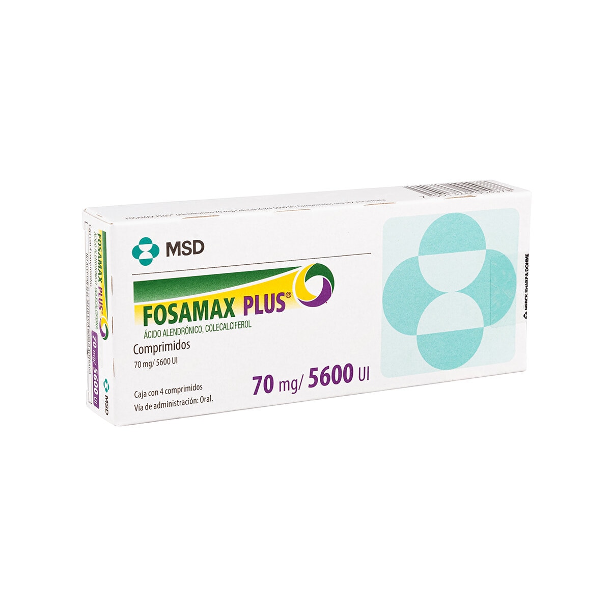 Fosamax Plus 70mg/5600UI 4 Comprimidos