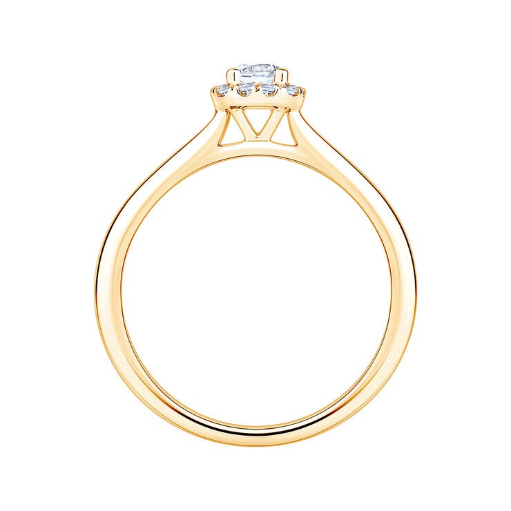 Anillo de Compromiso, 0.30ctw Diamantes, Oro Amarillo 14K Anillo de Compromiso, 0.30ctw Diamantes, Oro Amarillo 14K