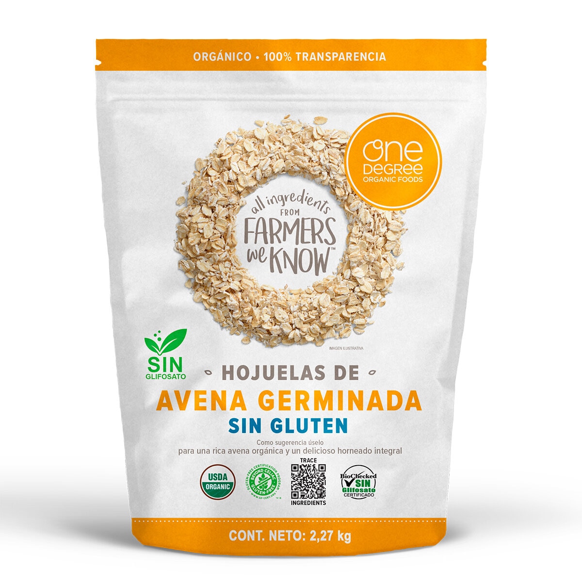 One Degree Avena Germinada Sin Gluten 2.27 kg