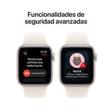 Apple Watch SE 3 (GPS + Celular) 44mm Aluminio Blanco Estelar + Correa Deportiva Blanco Estelar - Talla S/M