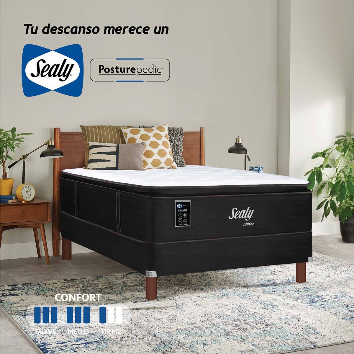 Sealy, Limited, colchón y box, matrimonial