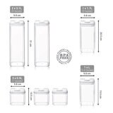 AG, Set de 7 contenedores para cocina con tapa hermética, Tapa Color Blanco