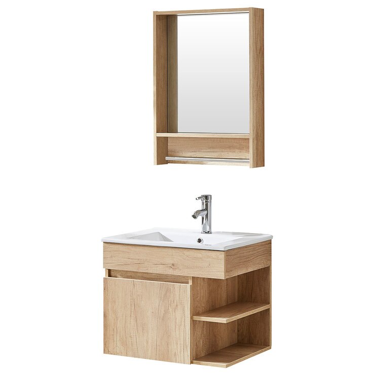 15WEST, mueble de baño empotrable 30" con espejo color nuez | Costco México