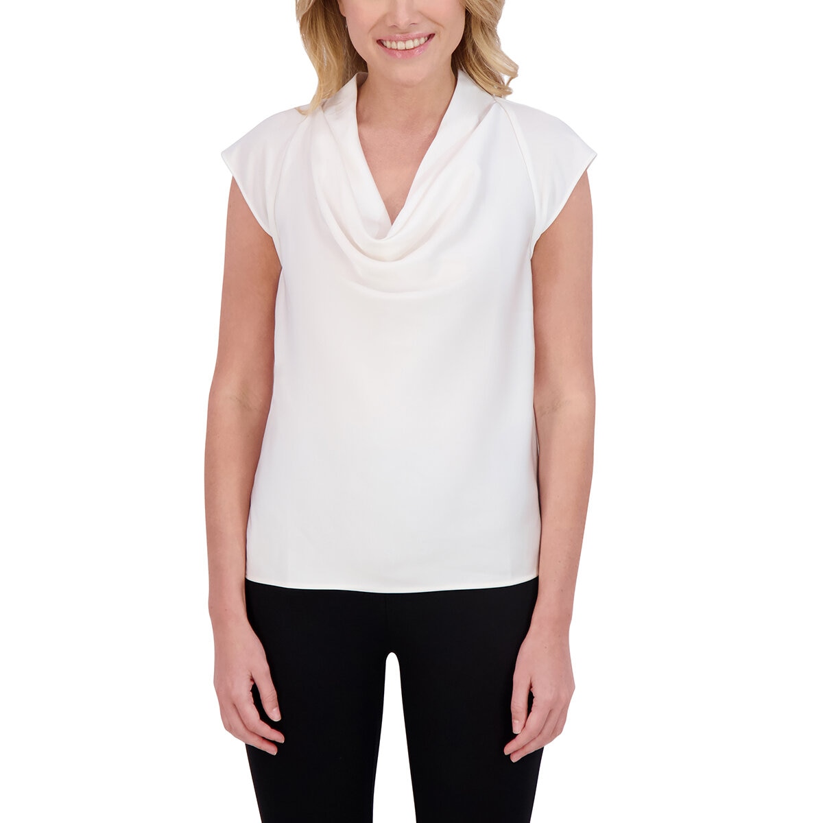 DKNY Blusa para Dama Blanco Extra Chica