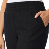 Briggs Pantalones tipo lino para Dama Negro Extra Grande