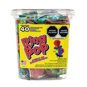 Ring Pop Anillos de Caramelo 40 pzas de 14 g