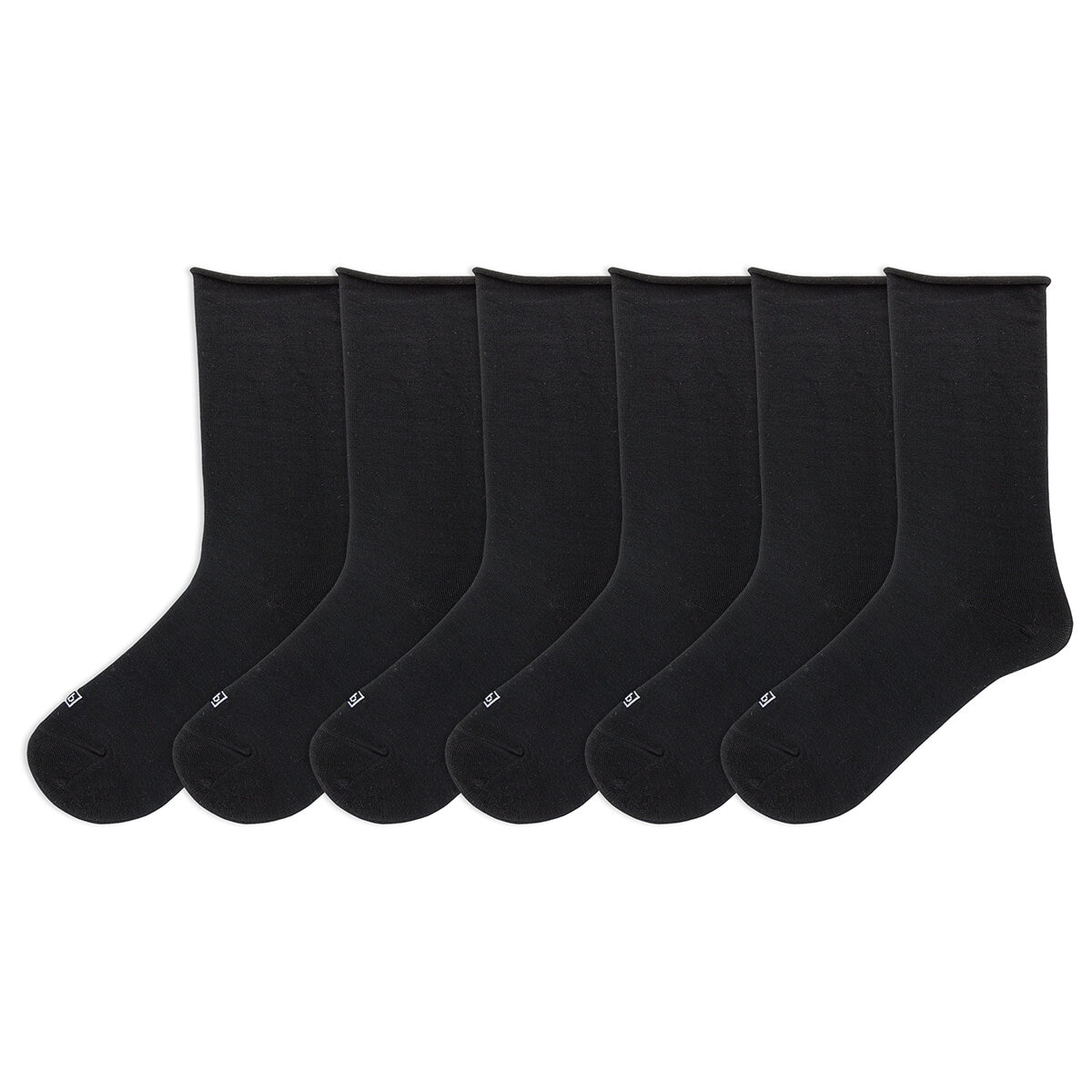 K Bell Calcetines para Dama 6 pares Negro