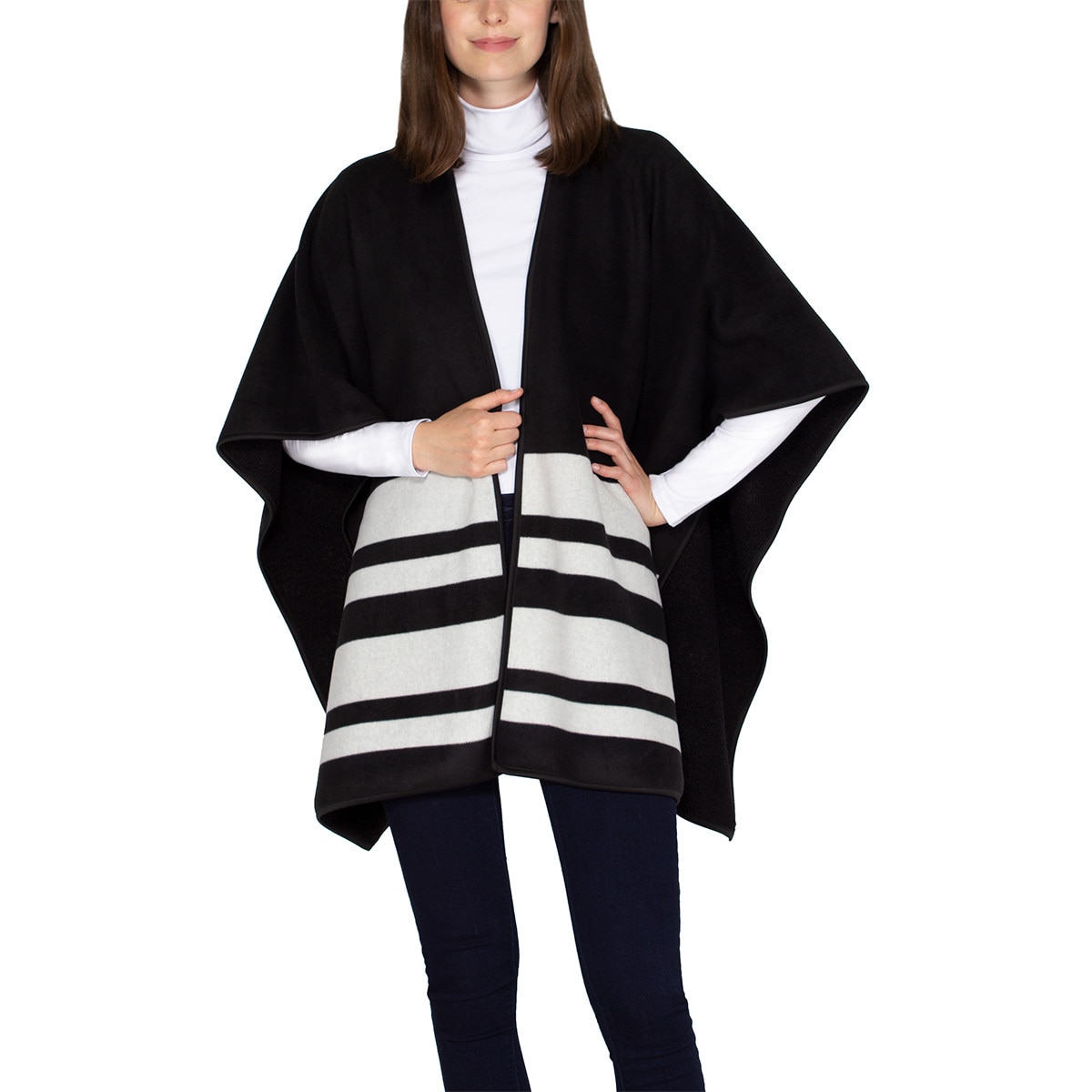 Ike Behar, Poncho reversible para Dama, Blanco Costco México
