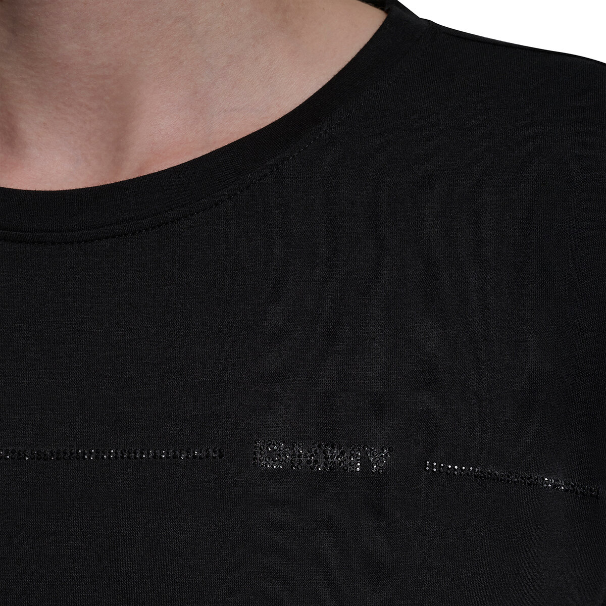 DKNY Playera para Dama Negro Extra Grande