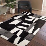 Dib Tapete Decorativo 160 cm x 230 cm Supreme Blanco y Negro
