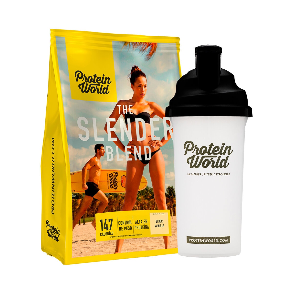 Protein World Slender Proteína en Polvo Sabor Vainilla 1.2 kg