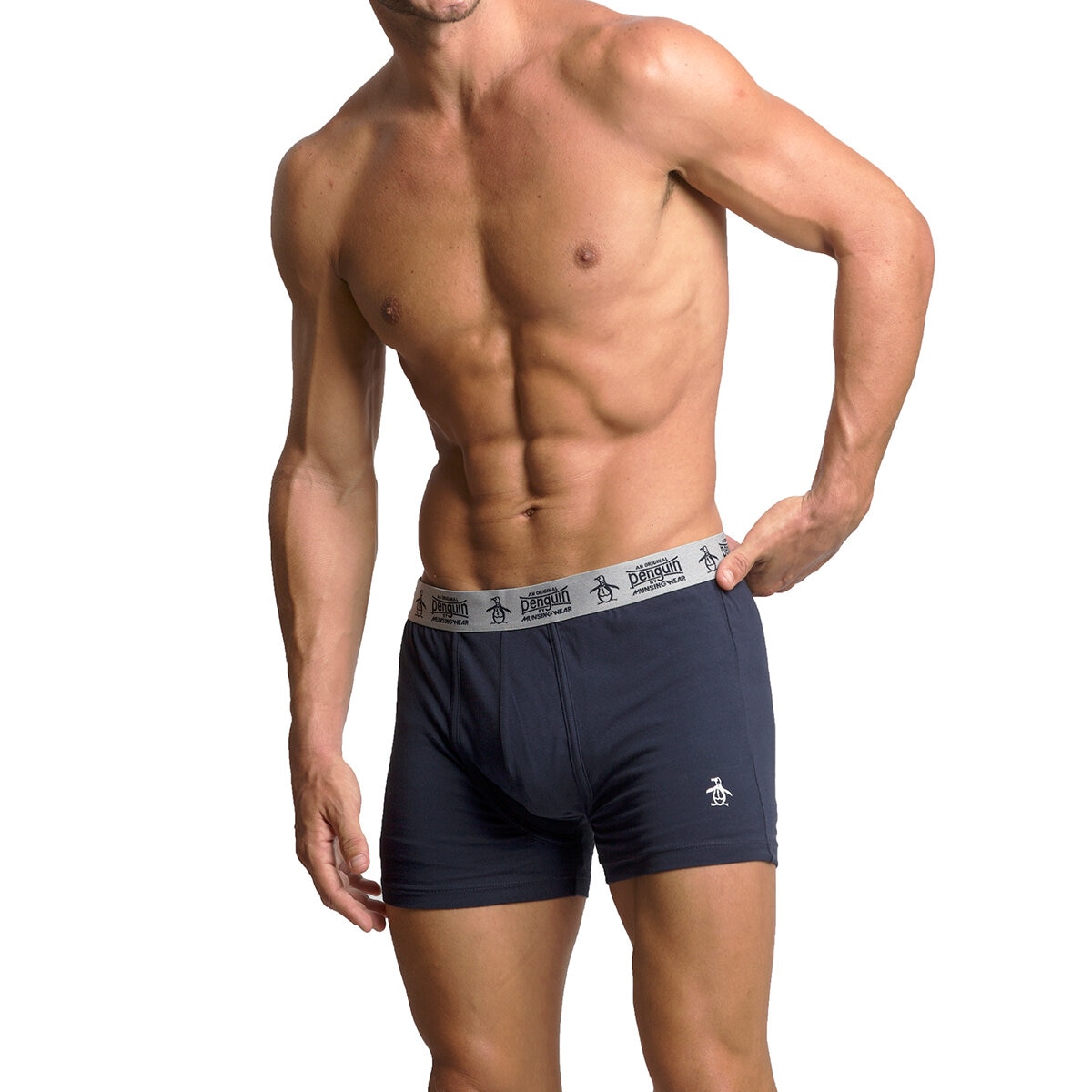 An Original Penguin Boxer para Caballero 3 piezas Gris Chica