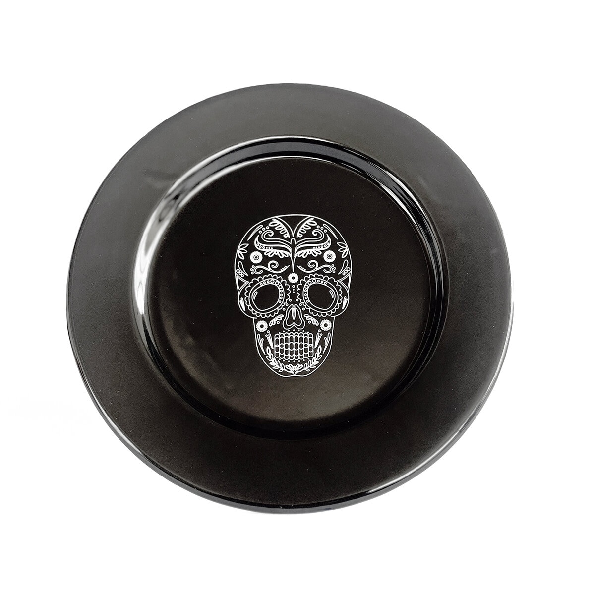 Baro Industrial, Vajilla Peltre, Diseño Calavera, 16 piezas