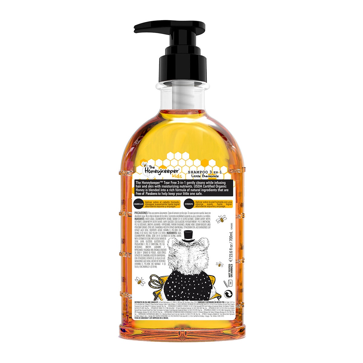 The Honeykeeper Shampoo 3 en 1 con miel 3 pzas de 700 ml